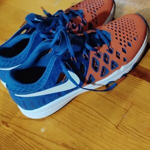 Nike Vibrant Orange and Blue Sneakers